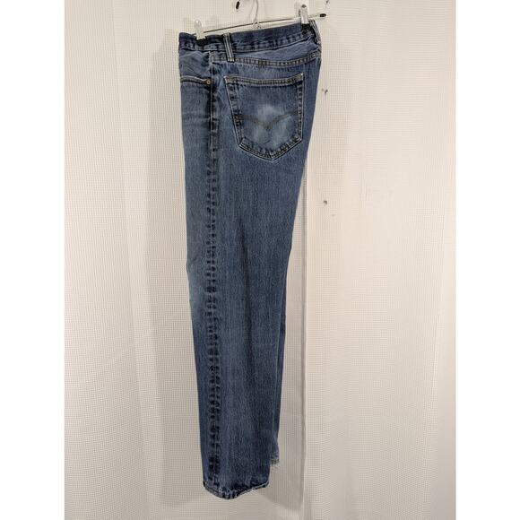 LEVI'S! "DISTRESSED" RELAXED FIT 505 PERFECT FADE STRAIGHT LEG JEANS! SZ 36X32 - Picture 6 of 10